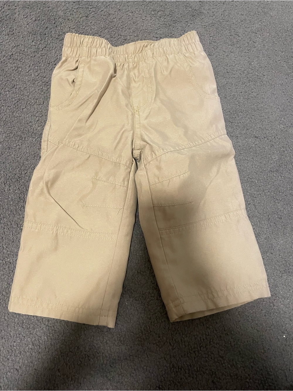 Kids Tan Pull-On Cargo Pants